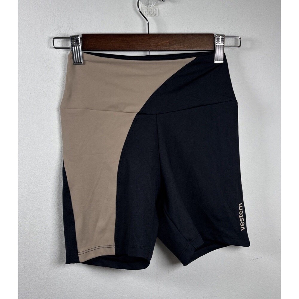 Vestem Biker Shorts Womens Small Colorblock High Rise Yoga Gym Activewear